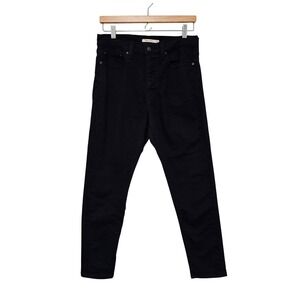 Levi's Women Wedgie Skinny Jeans 30 Black High Rise Stretch Denim Casual Edgy ~
